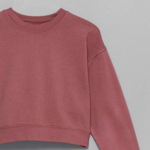 girlfriend collective Mauve Cropped Sweatshirt, S
